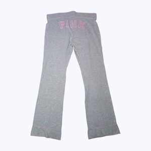Cute Y2k VS PINK Gray Flare Track Pants!